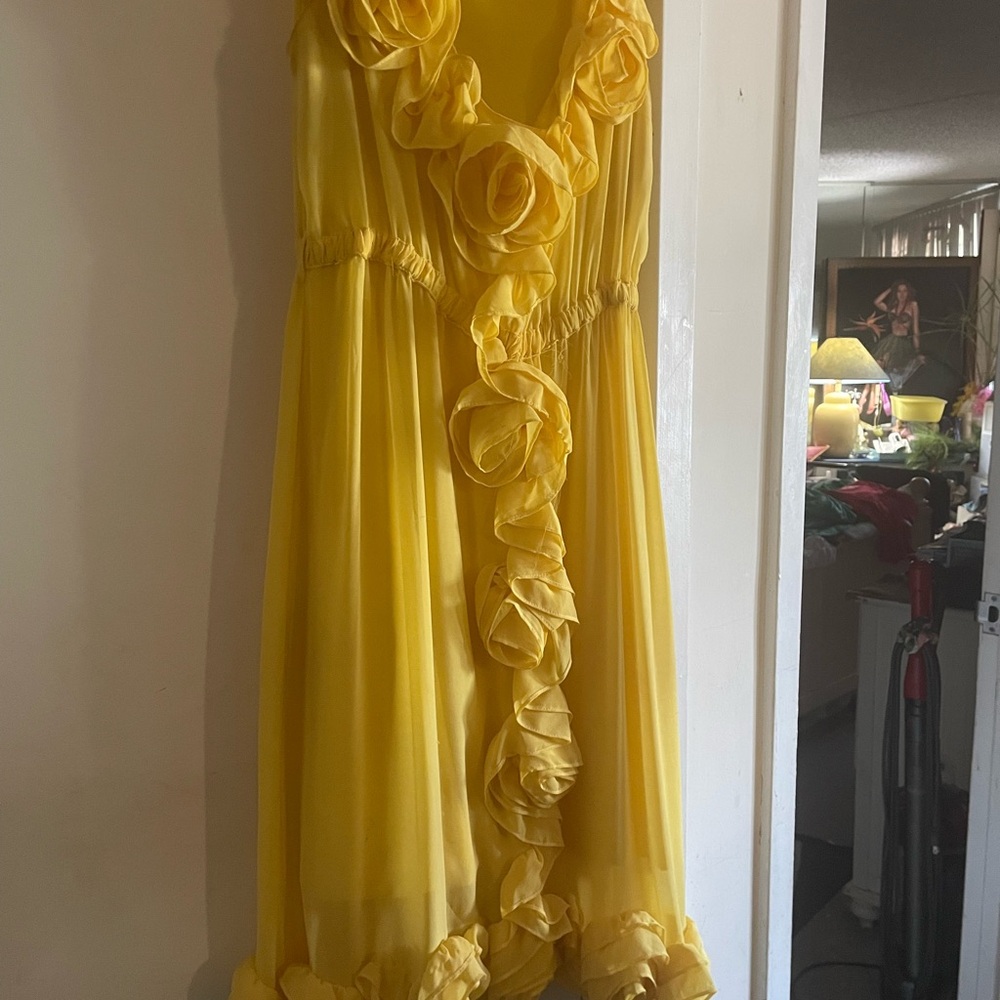 Yellow Ruffled Dress